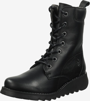 FLY LONDON Lace-Up Ankle Boots in Black: front