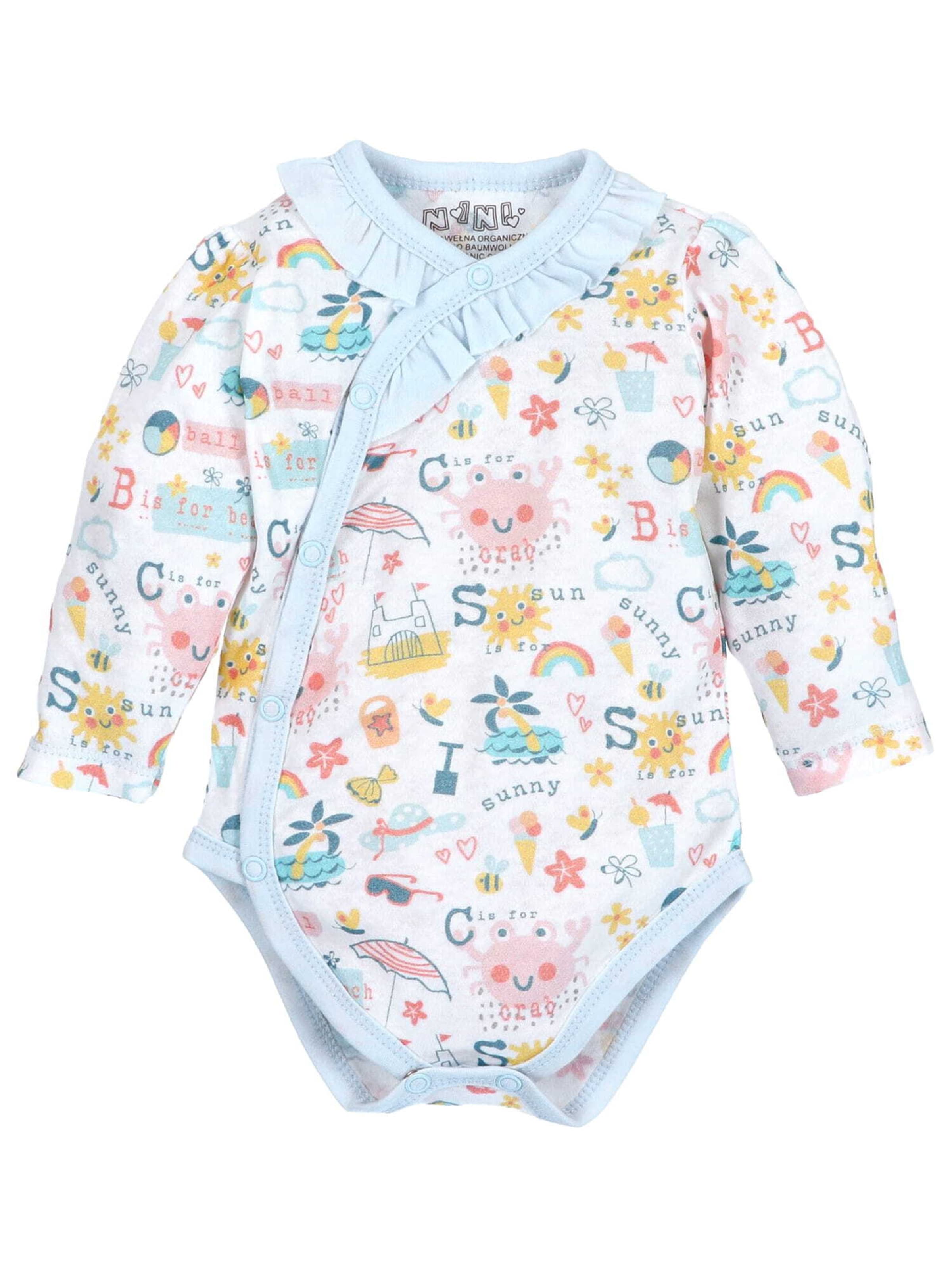 NINI Rompertje/body 'Strand' in Wit: voorkant