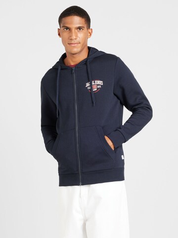 JACK & JONES Sweatjacke in Blau: Vorderseite