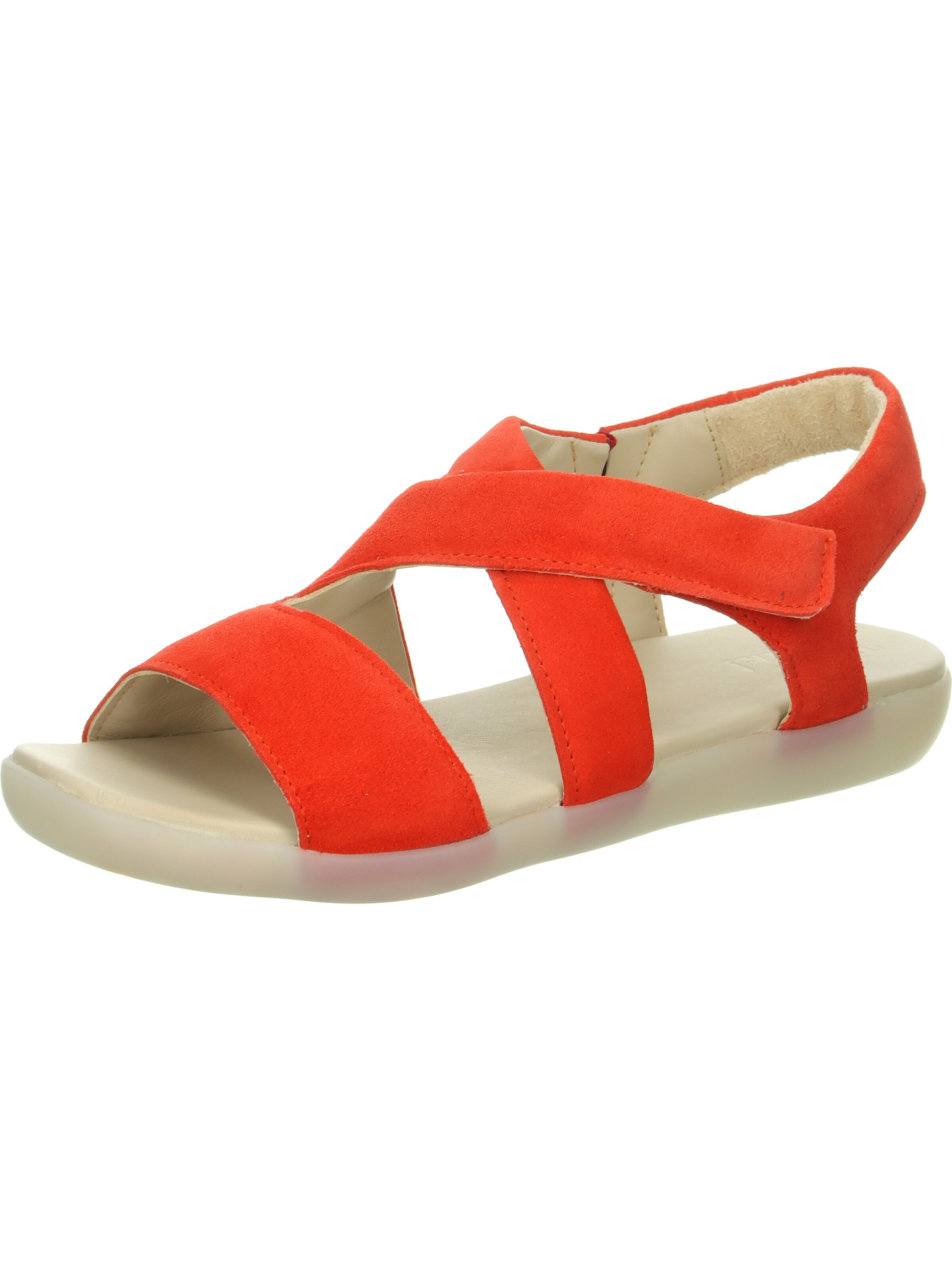 THINK! Strap Sandals 'Nature Sand' in Red: front