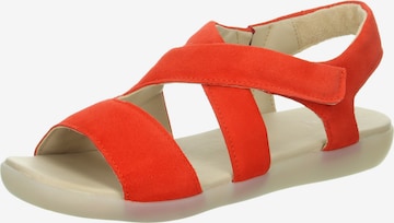 THINK! Strap Sandals 'Nature Sand' in Red: front