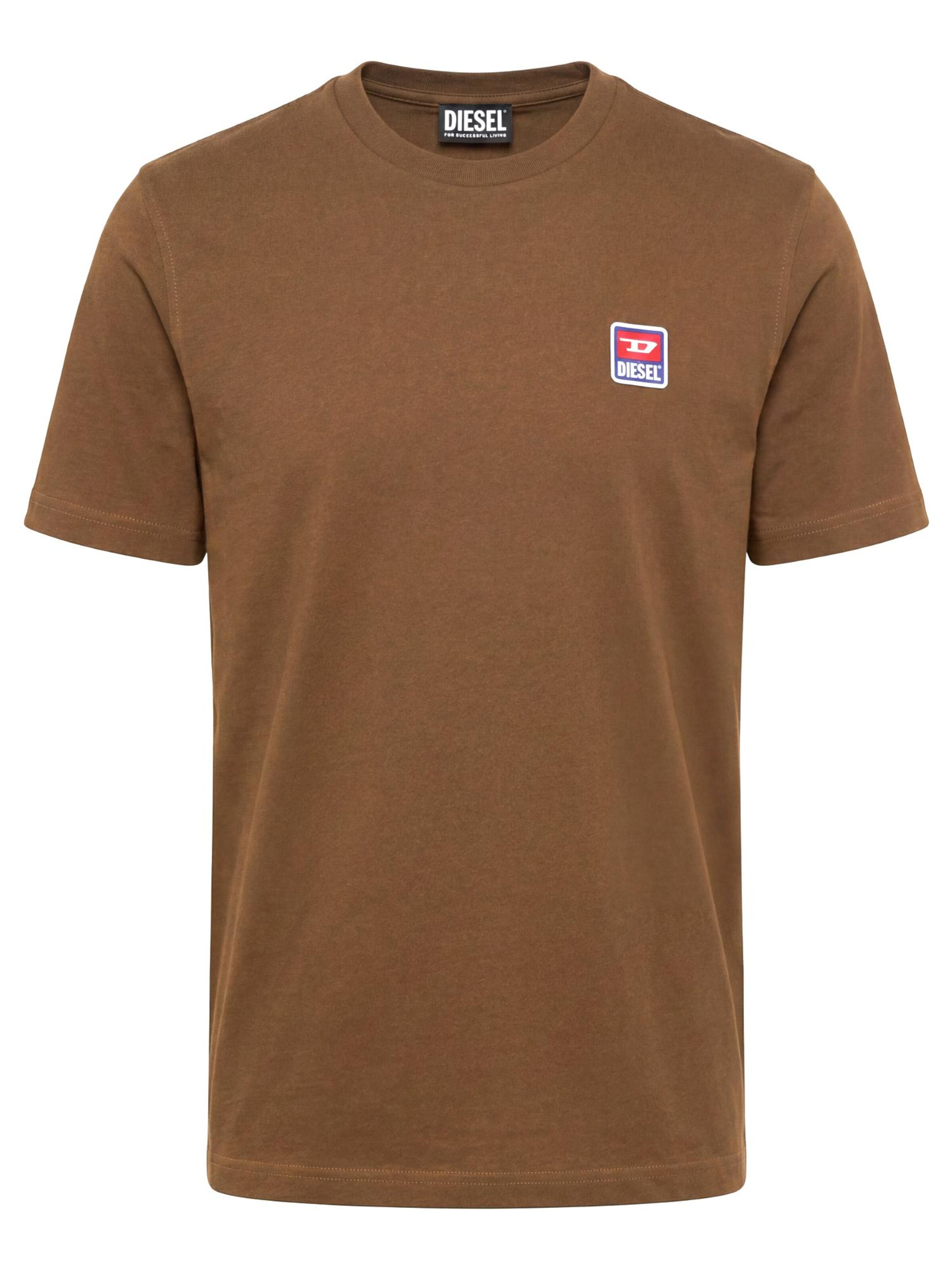 DIESEL Shirt 'T-JUST 16'‌‌‌‌ in M in braun, Produktansicht