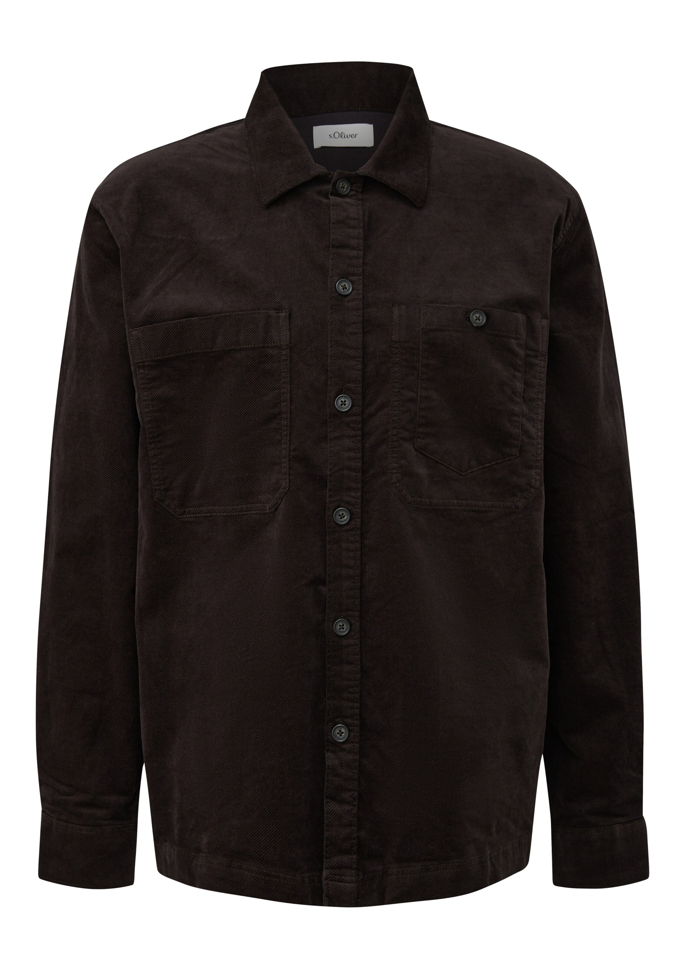 s.Oliver Button Up Shirt in Brown: front