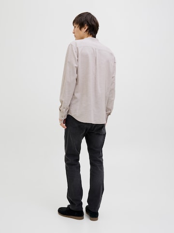 Slim fit Camicia 'JJESummer Band' di JACK & JONES in beige