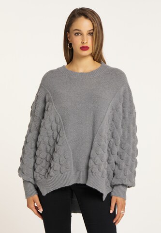 faina Oversized trui in Grijs: voorkant