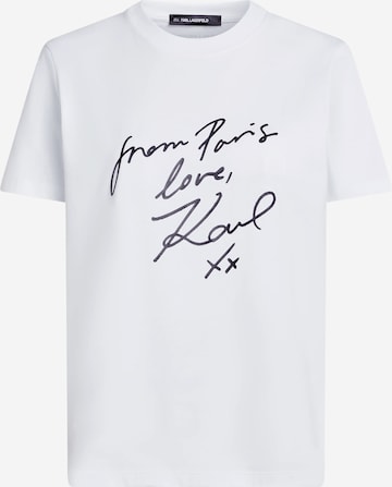 Karl Lagerfeld Футболка 'With Love' в Белый: спереди