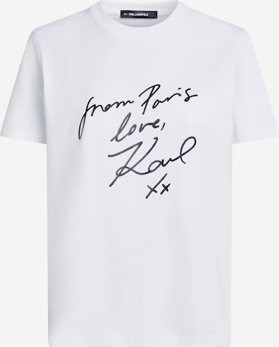 Marškinėliai 'With Love' iš Karl Lagerfeld, spalva – juoda / balta, Prekių apžvalga