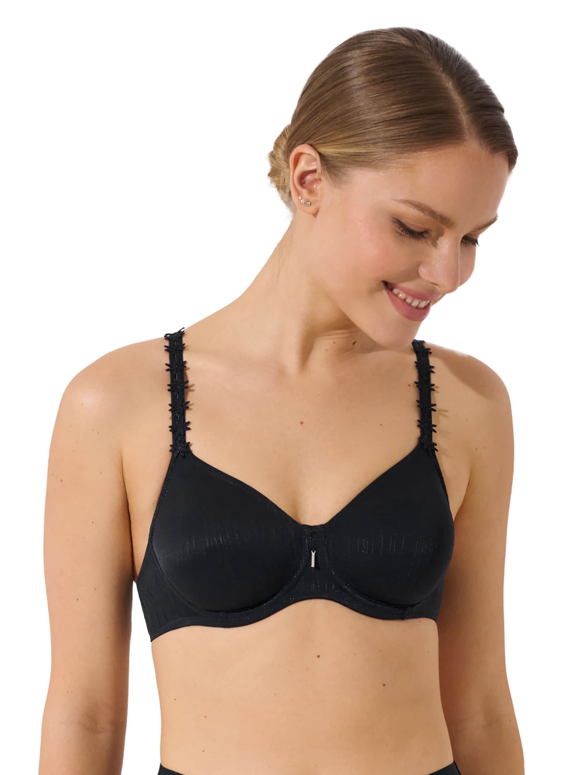 Lisca T-shirt Bra 'Gracia' in Black
