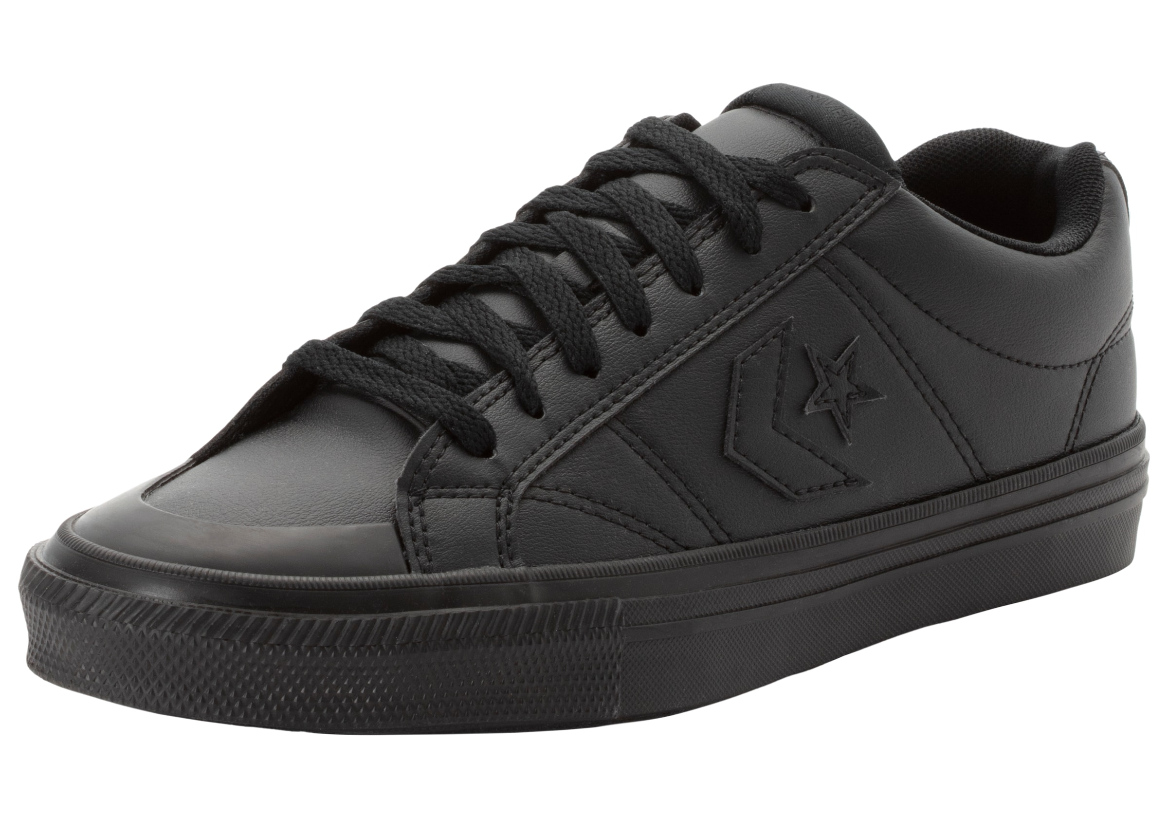 CONVERSE Rövid szárú sportcipők - fekete: elől