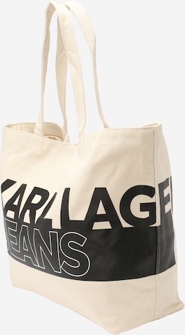 KARL LAGERFELD JEANS Shopper táska - bézs: elől