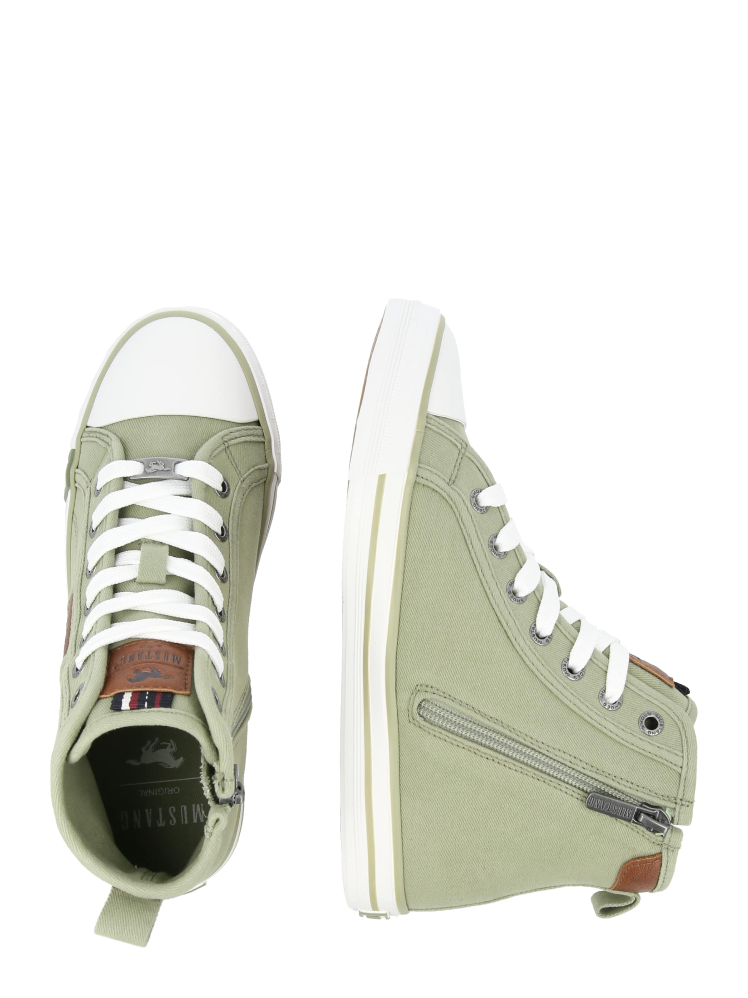 MUSTANG - Sapatilhas altas em verde