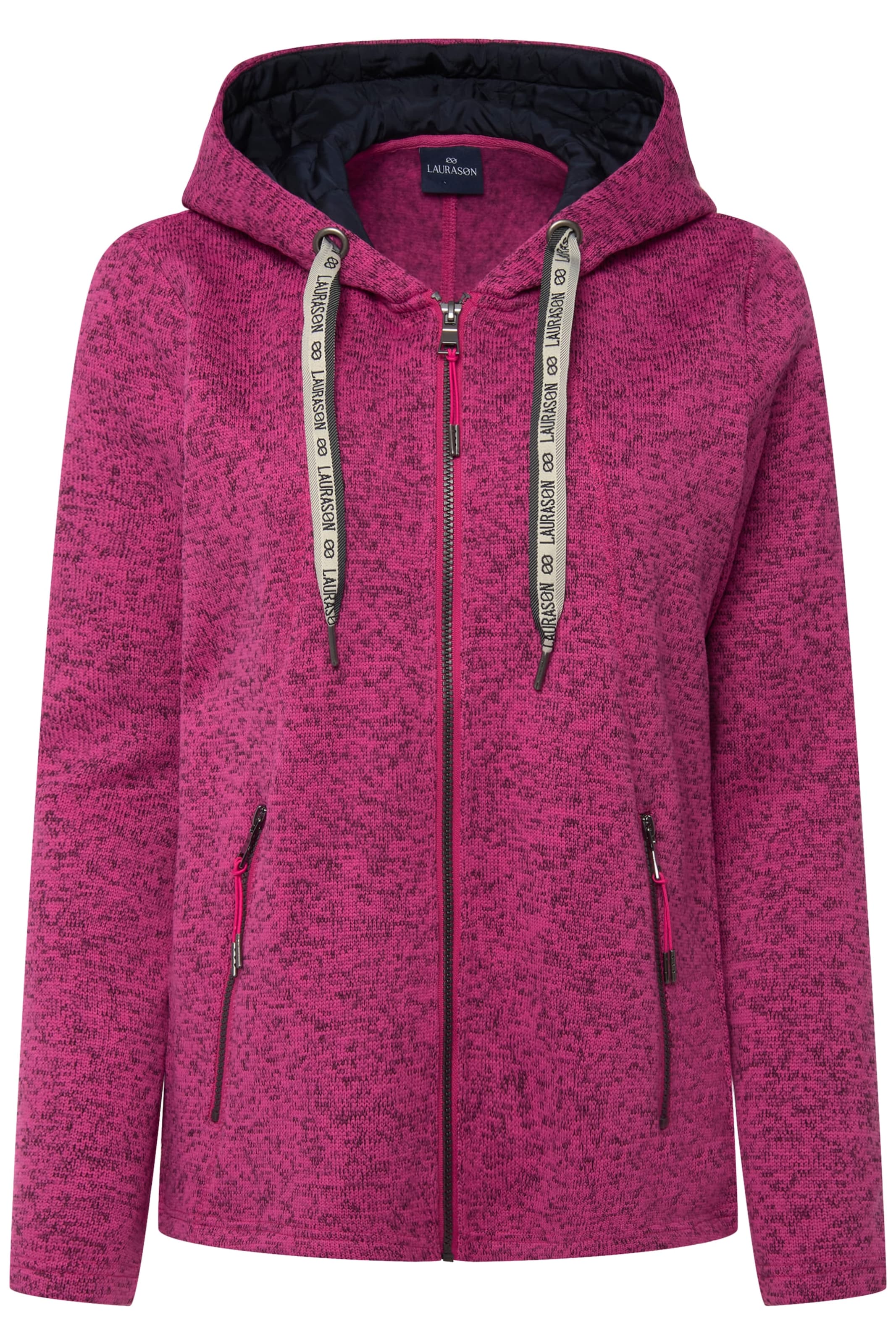 LAURASØN Sweatjacke in Pink: Vorderseite