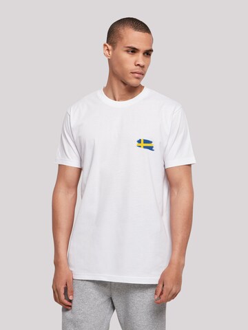 T-Shirt 'Schweden' F4NT4STIC en blanc : devant