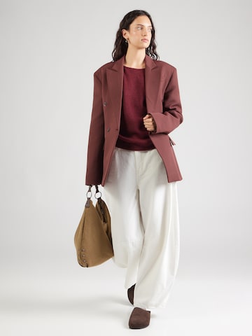 Pull-over 'DAMSVILLE' AMERICAN VINTAGE en rouge