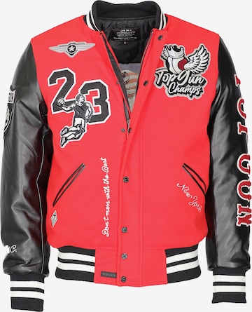 TOP GUN Between-Season Jacket 'TG23004' in Red: front