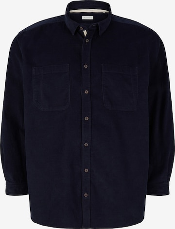 TOM TAILOR Men + Regular fit Button Up Shirt in Blue: front