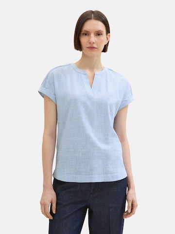 TOM TAILOR Blouse in Blauw: voorkant