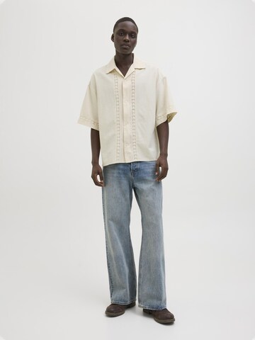 JACK & JONES Comfort fit Button Up Shirt in White