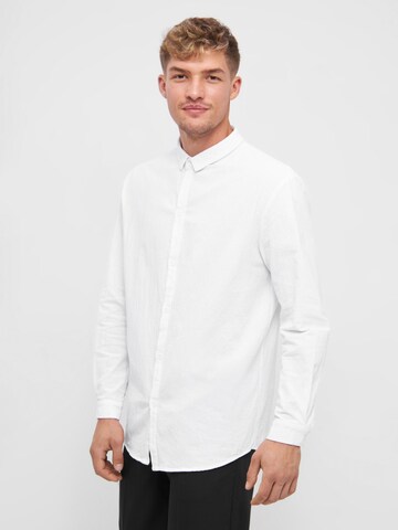TOOche Slim fit Button Up Shirt 'Los Angeles' in White: front