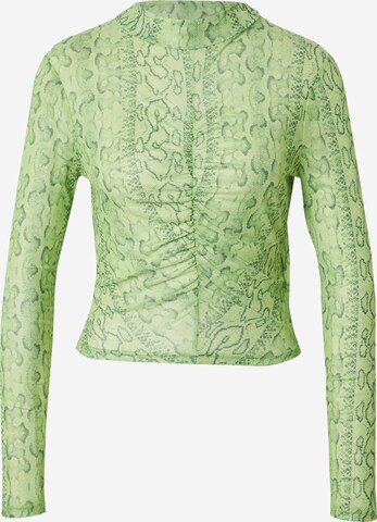 Tricou 'PYTHON MESH SKIVVY' de la TWIIN pe verde: față