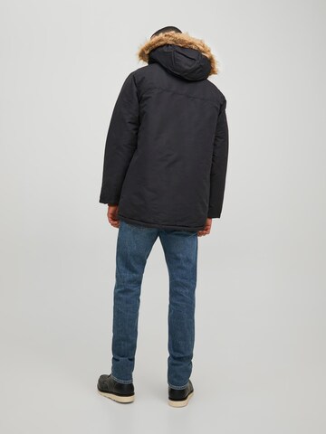 JACK & JONES Winterparka 'Craft' in Zwart