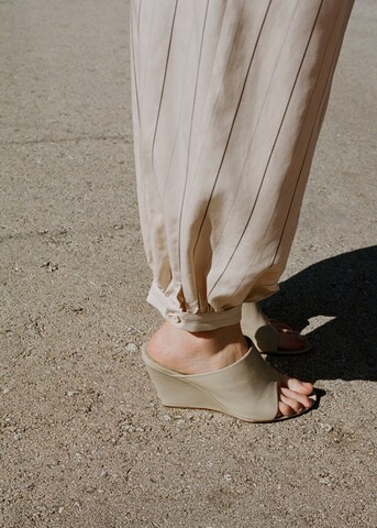 MANGO Tapered Pants 'Malta' in Beige