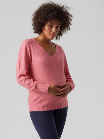 Vero Moda Maternity Neulepaita 'New Wind' värissä vaaleanpunainen: edessä