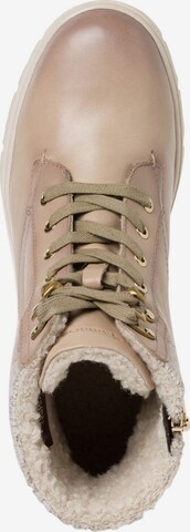 TAMARIS Lace-Up Ankle Boots in Beige