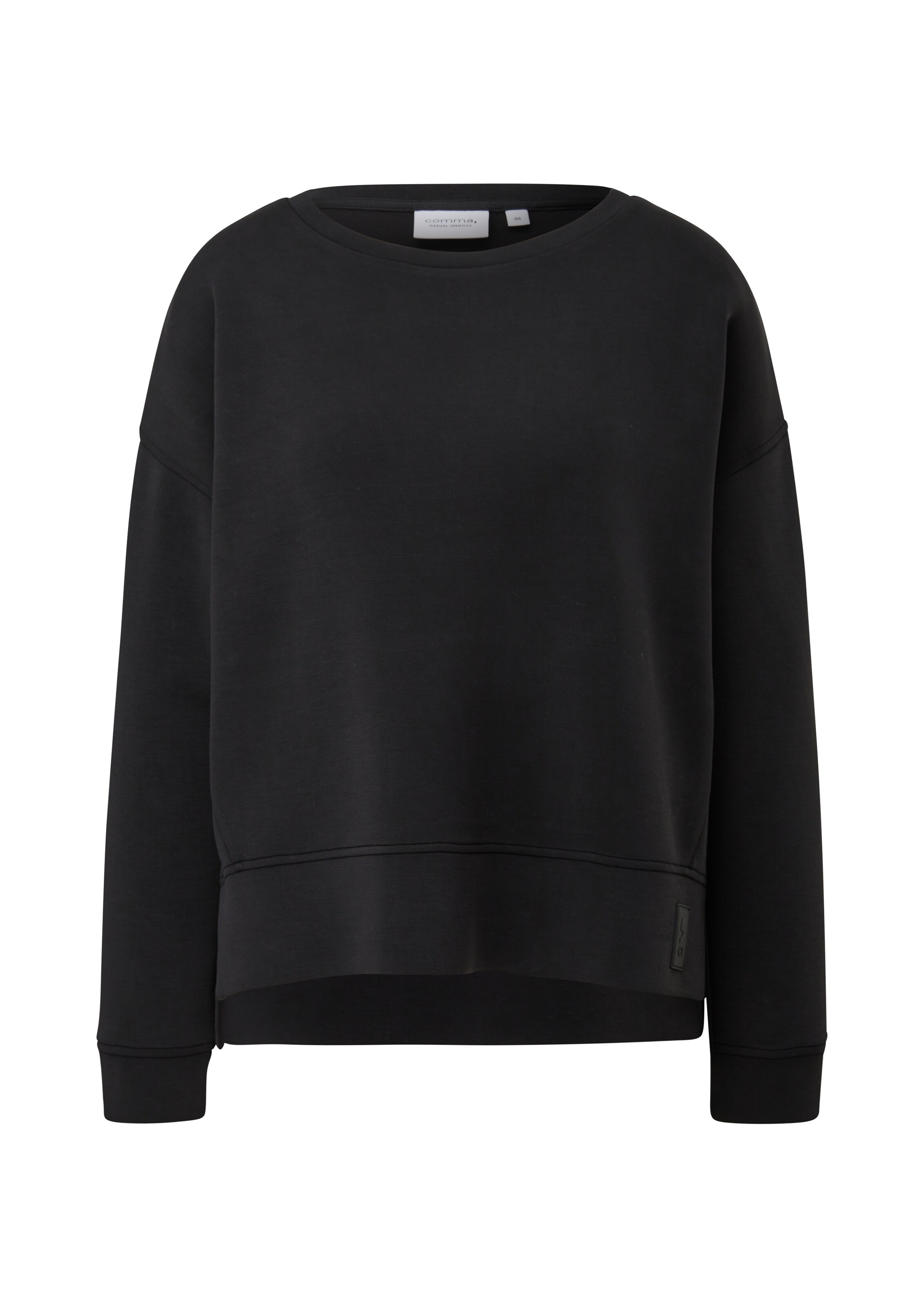 comma casual identity Sweatshirt in Black: front
