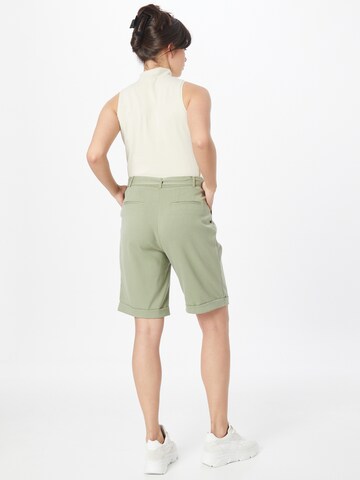 ESPRIT Regular Pleat-Front Pants in Green