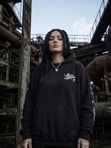 Sweat-shirt 'Borderline - heavy oversized Hoodie 500GSM' JustDepressed Clothing en noir