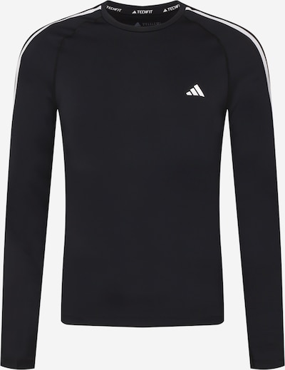 ADIDAS PERFORMANCE Koszulka funkcyjna 'Techfit 3-Stripes' w kolorze czarny / białym, Podgląd produktu