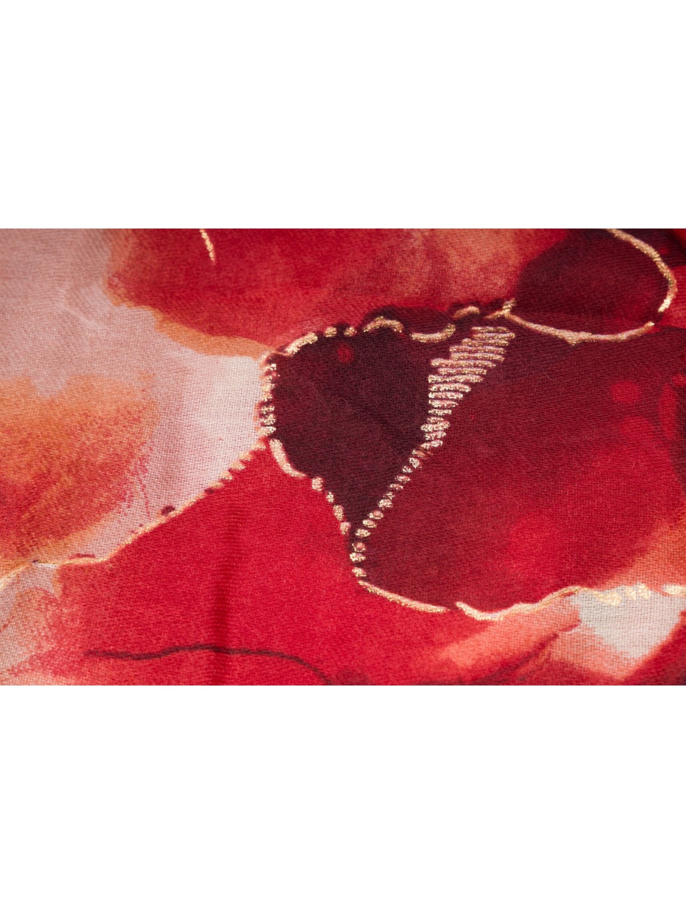 styleBREAKER Schal 'Schal Marmor Muster Metallic Details'‌‌‌‌‌ in Rot