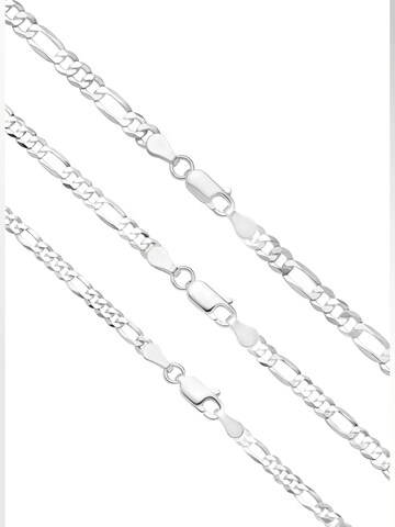 NTHIRTYTHREE Necklace 'Silberkette 925 Sterling Silber Figaro Stil Echtsilber 45cm-60cm Halskette - Bestpreis - Damen Herren mit Schmuckbox - Sale 31.08.2026' in Silver: front
