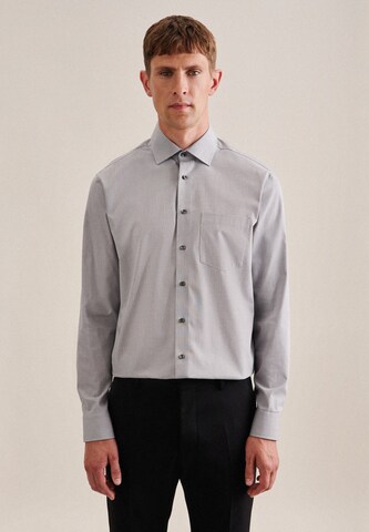 SEIDENSTICKER Regular fit Button Up Shirt in Grey: front