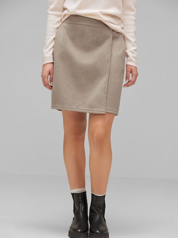 STREET ONE Rok 'Maja' in Beige: voorkant