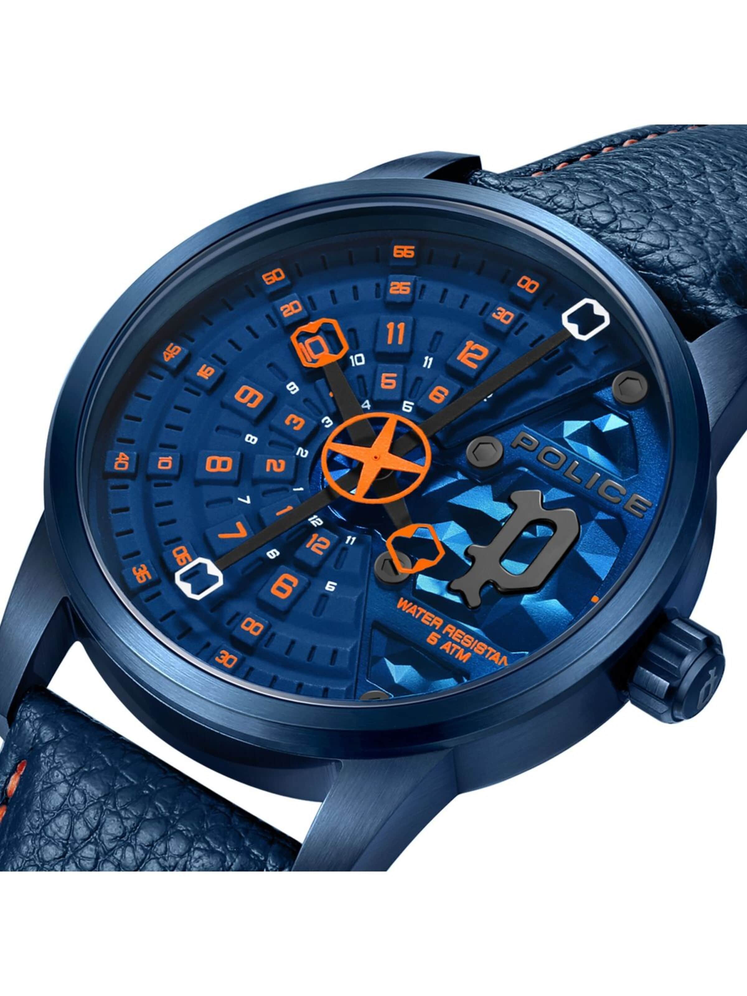 Montre à affichage analogique POLICE en bleu