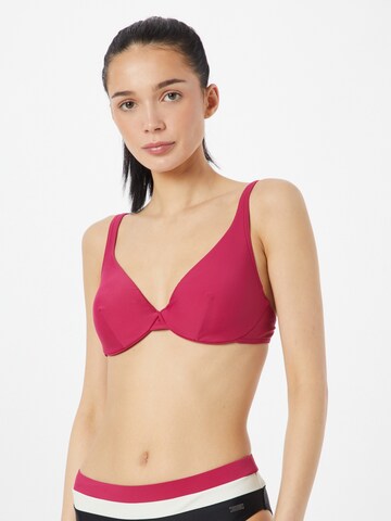 T-shirt Top per bikini di NATURANA in rosso: frontale