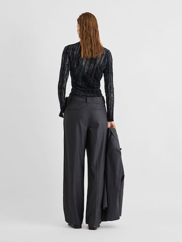 Wide Leg Pantalon ROUGE EDIT en gris