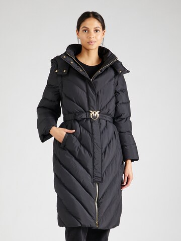 PINKO Between-Seasons Coat in Black: front