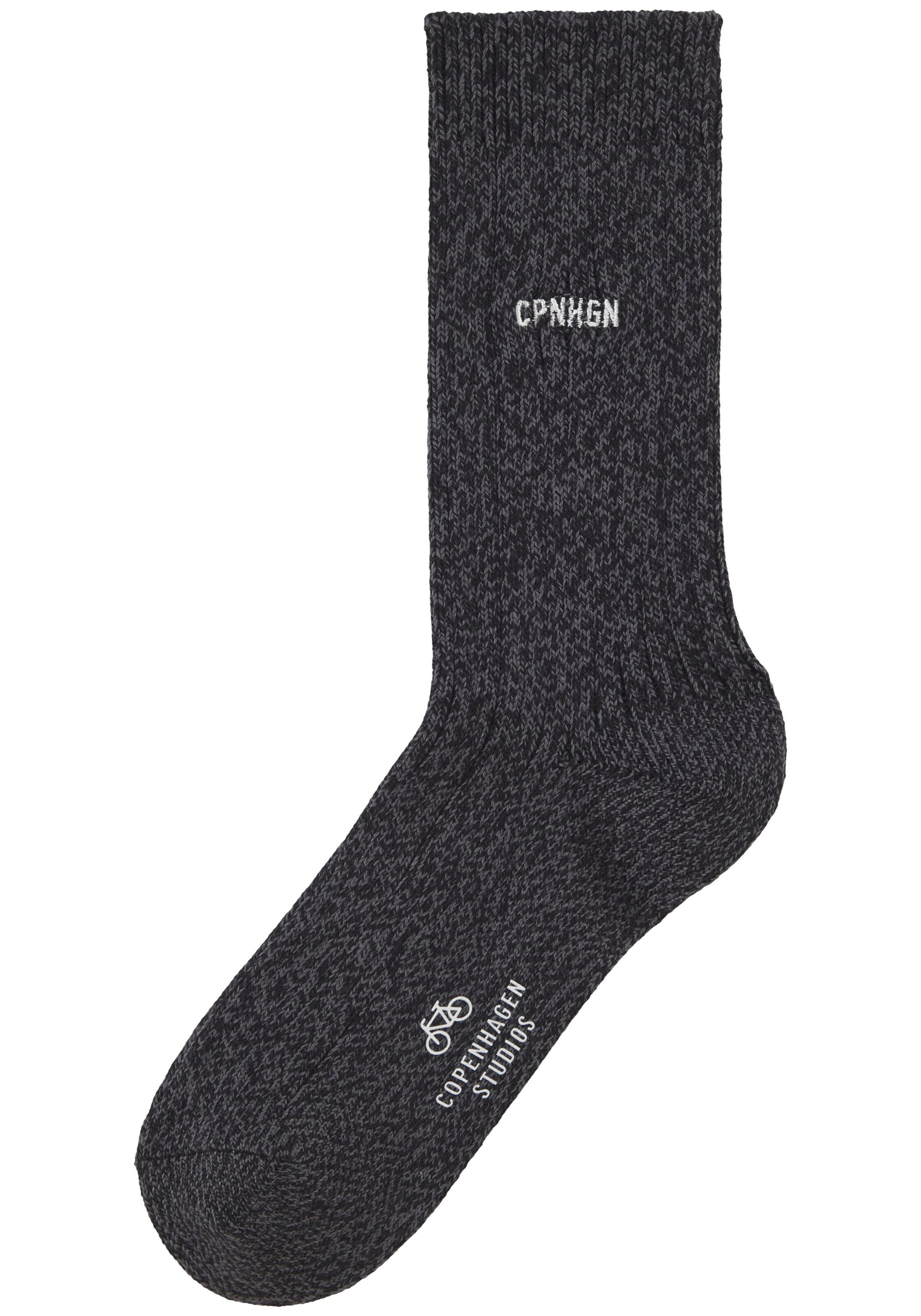 Chaussettes Copenhagen Studios en noir : devant
