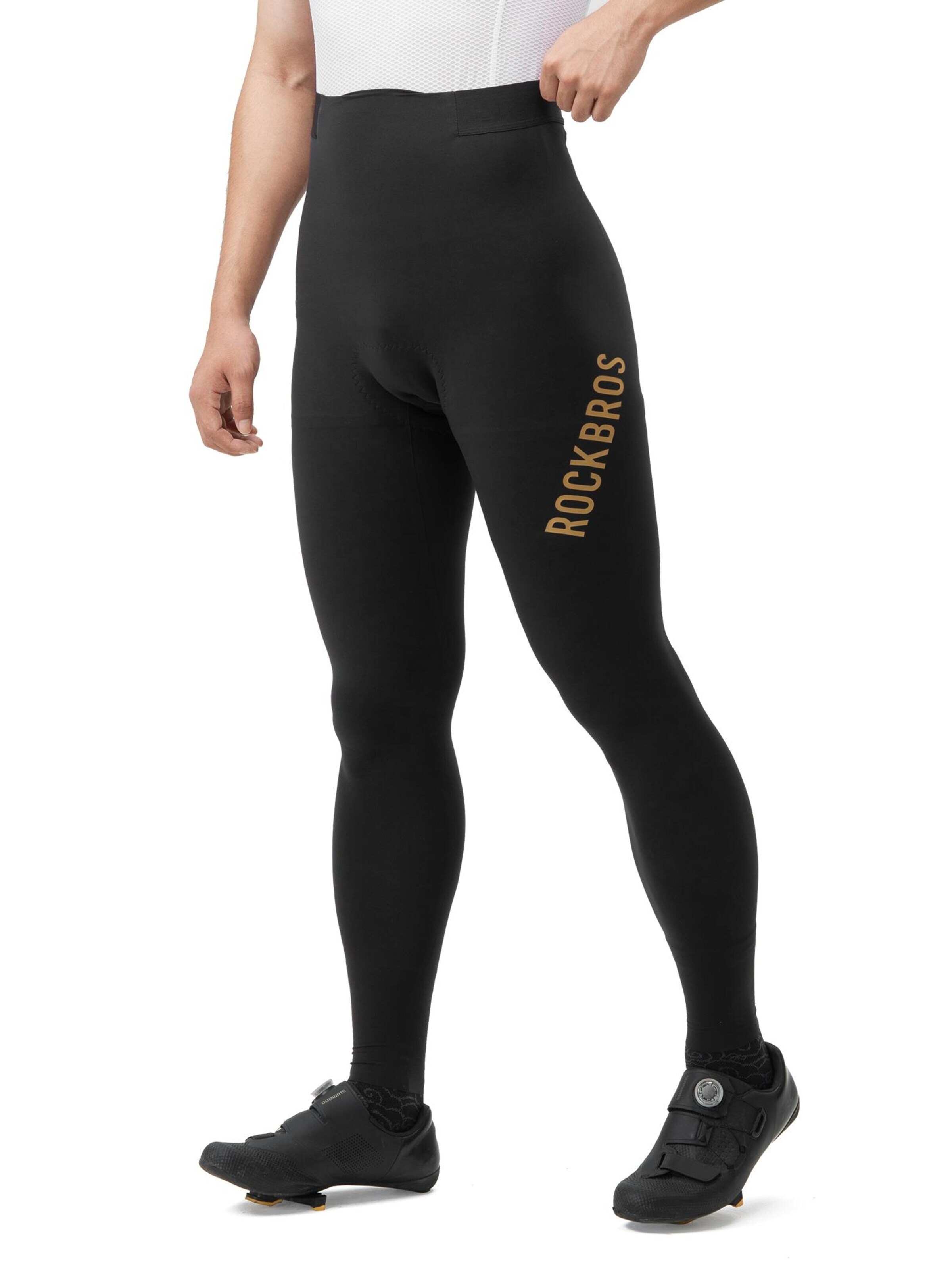 ROCKBROS Regular Workout Pants in Black: front