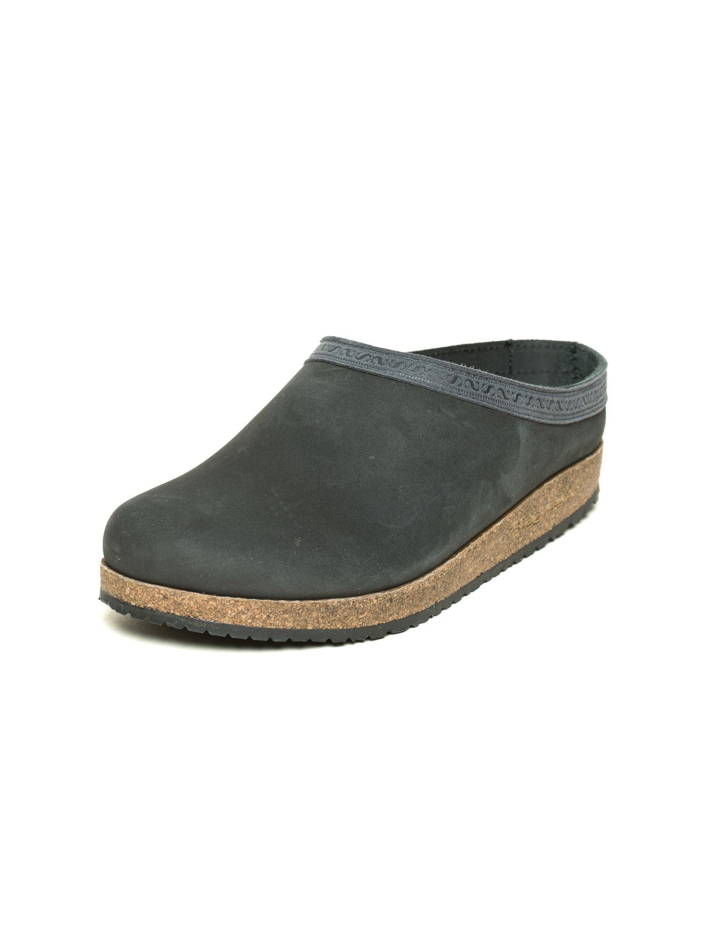 Stegmann Clogs 'Lederhausschuh Leder Clog Stegmann'‌‌‌‌‌ in Grau: Vorderseite