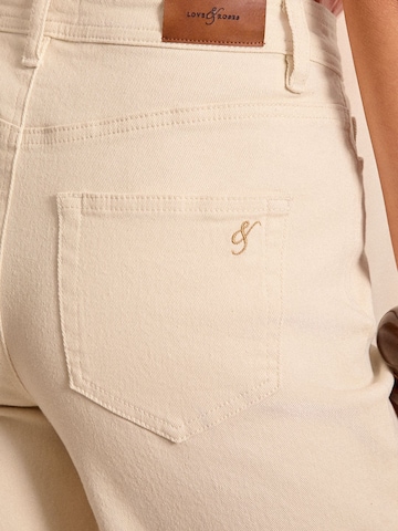 Loosefit Jean love & roses en beige