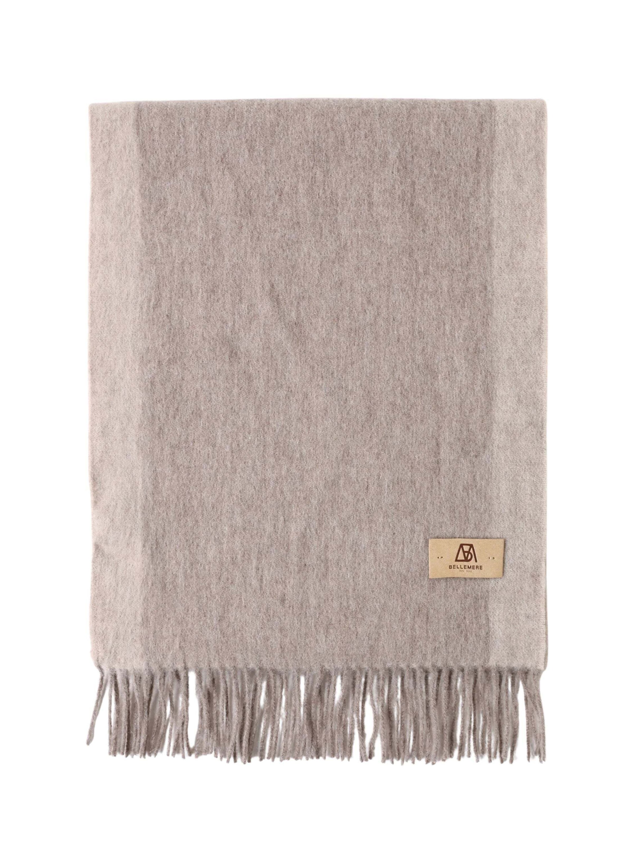 BELLEMERE NEW YORK Scarf 'Duo-Color Cashmere Scarf' in Beige: front