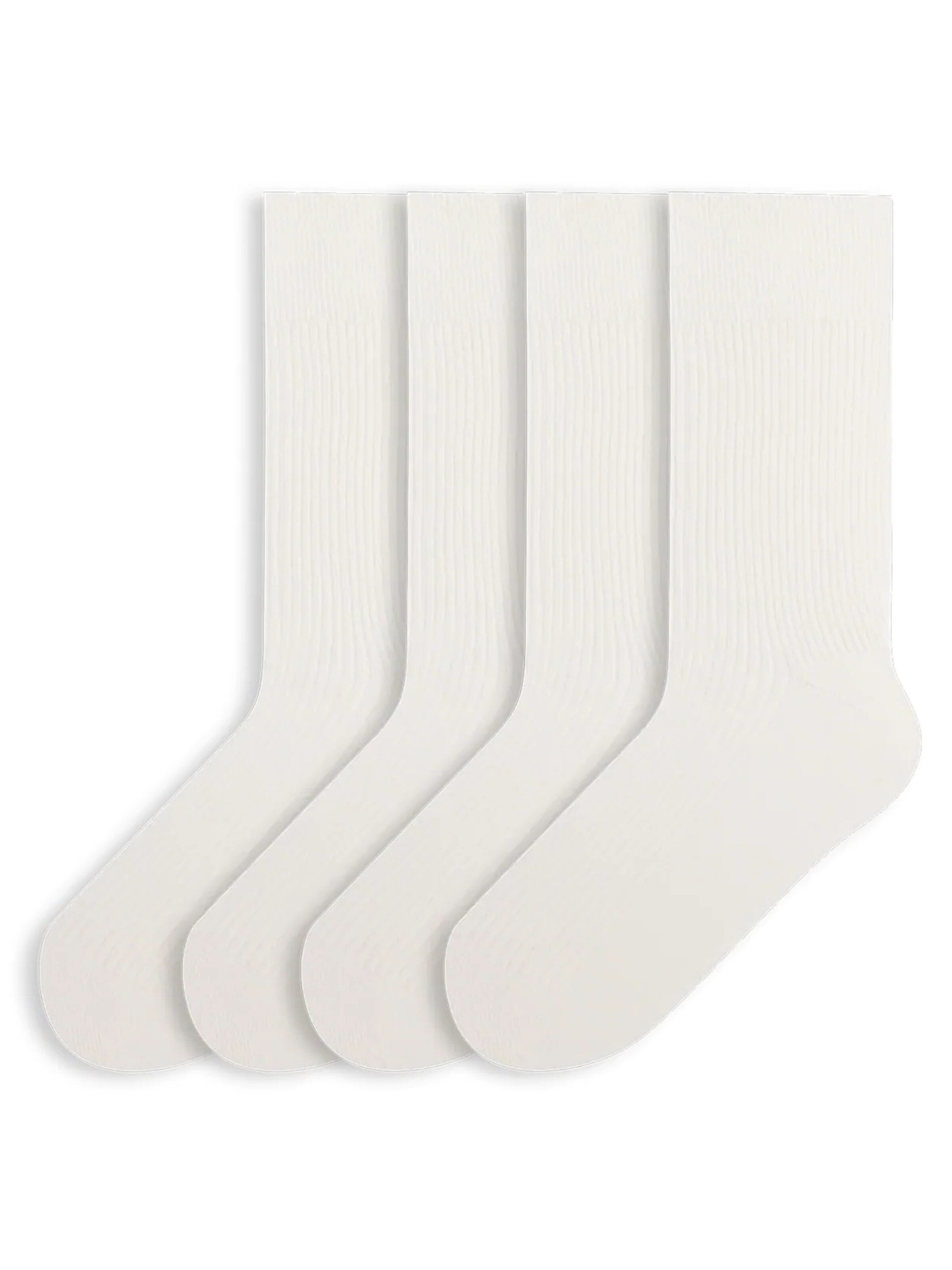 Von Jungfeld Socks 'Fine Ribbed' in White: front