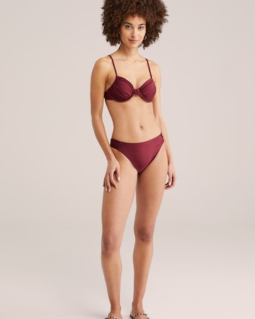 WE Fashion Dół bikini w kolorze czerwony