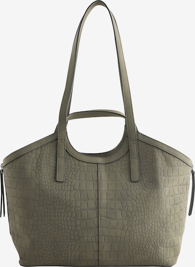 Pirkinių krepšys iš Next, spalva – rusvai žalia, Prekių apžvalga