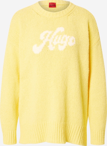 Pullover 'Sareedi' di HUGO in giallo: frontale