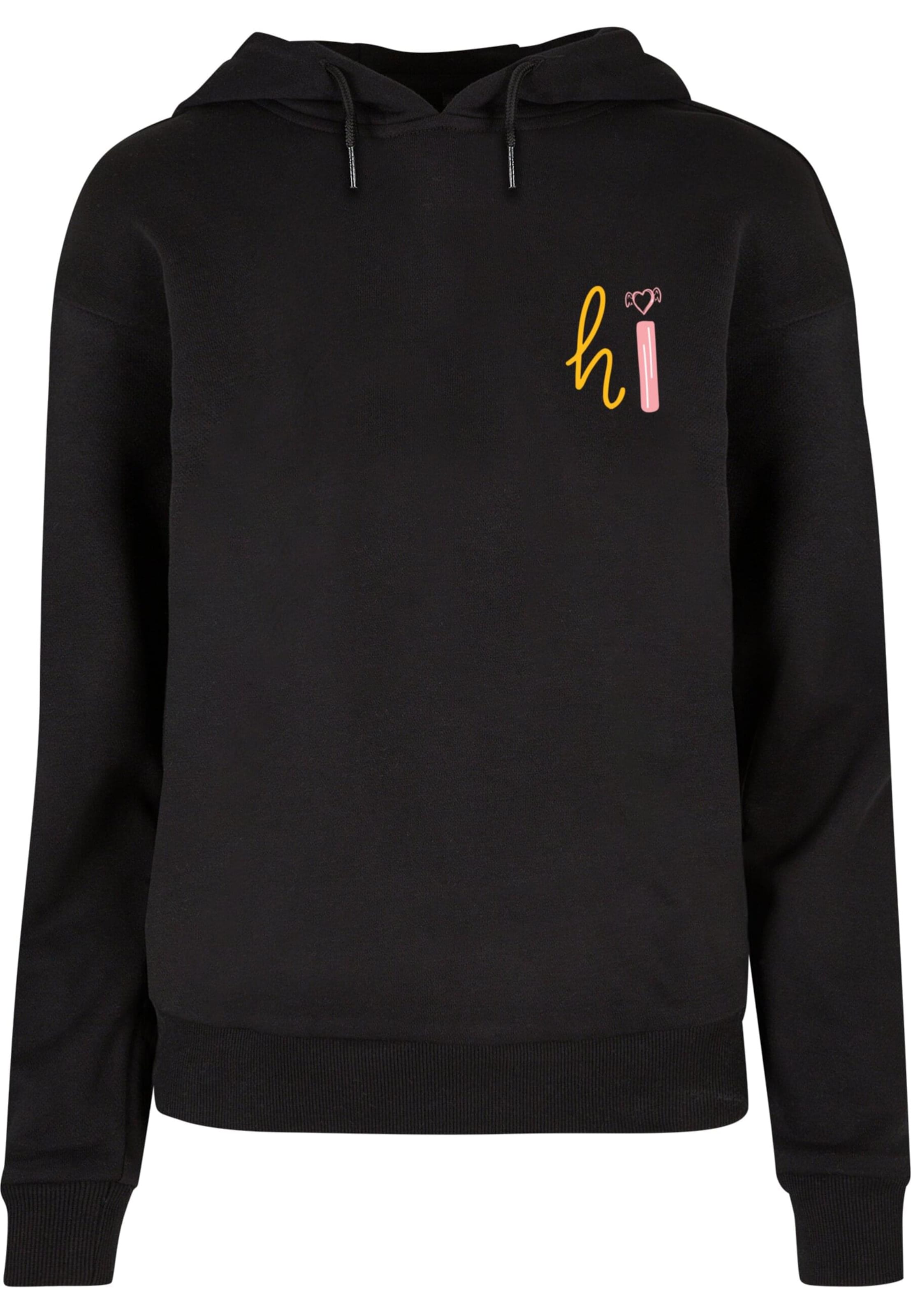 Merchcode Sweatshirt 'Hi Everyday ' in Schwarz: Vorderseite
